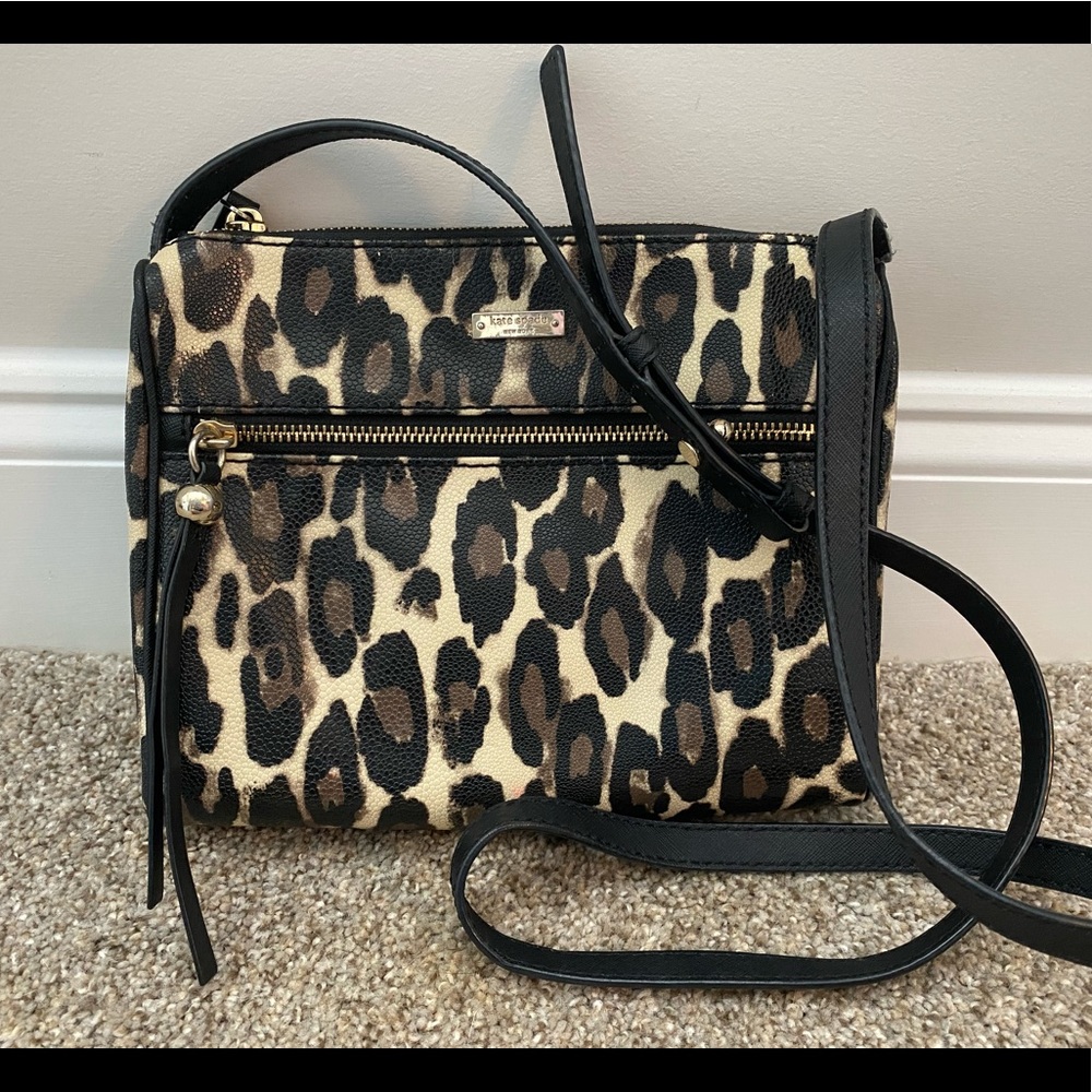 Kate Spade leopard crossbody purse